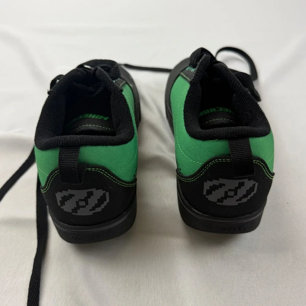 Heelys Minecraft Pro 20 Kids Size 3 Green Black Creeper Skate Shoes 10542